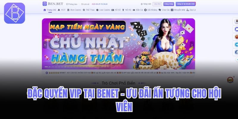 Đặc quyền VIP tại Benbet