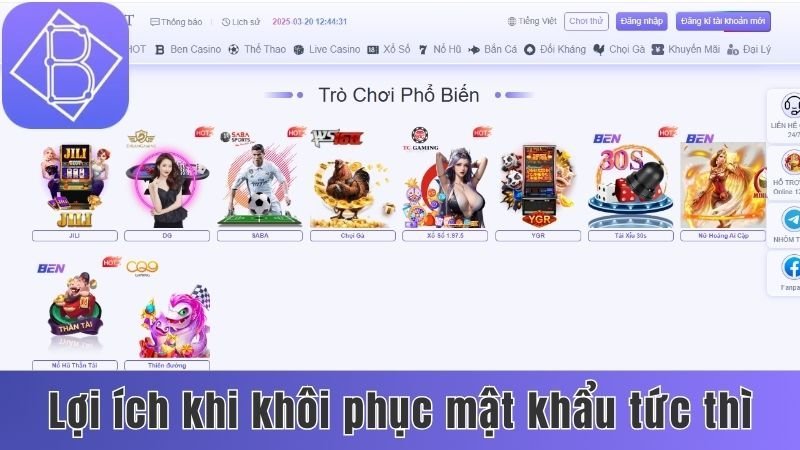 4 lợi ích khi khôi phục mật khẩu tức thì